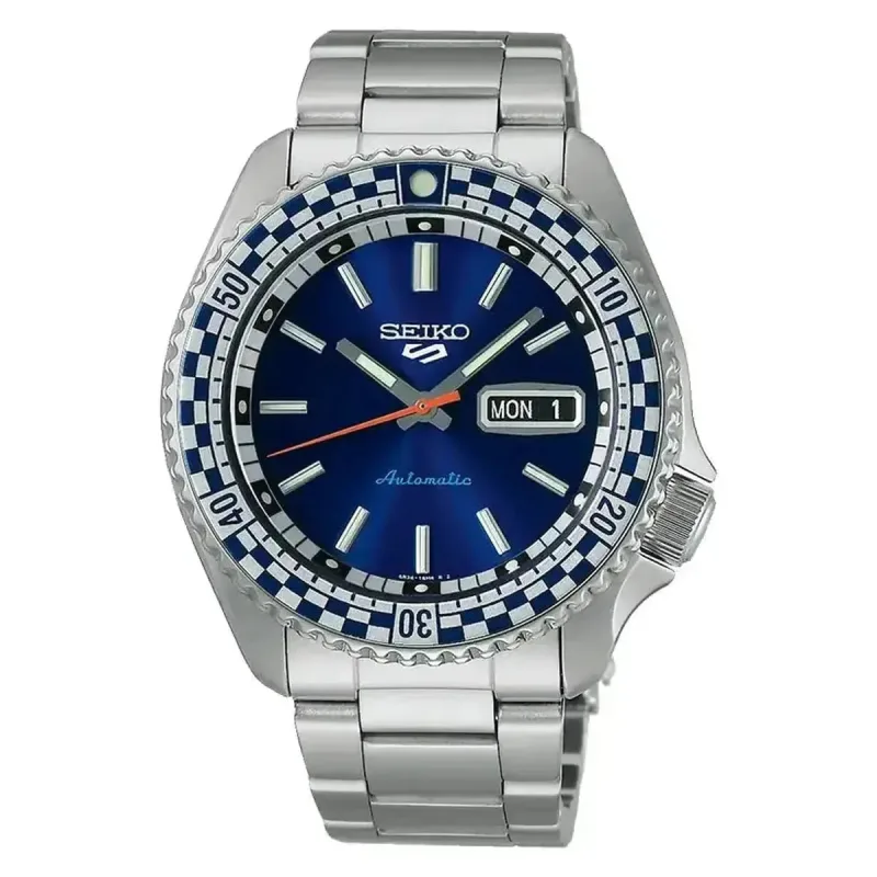 Seiko 5 Sports SRPK65K1 Special Edition Retro Color 'Checker Flag' Automatic Watch