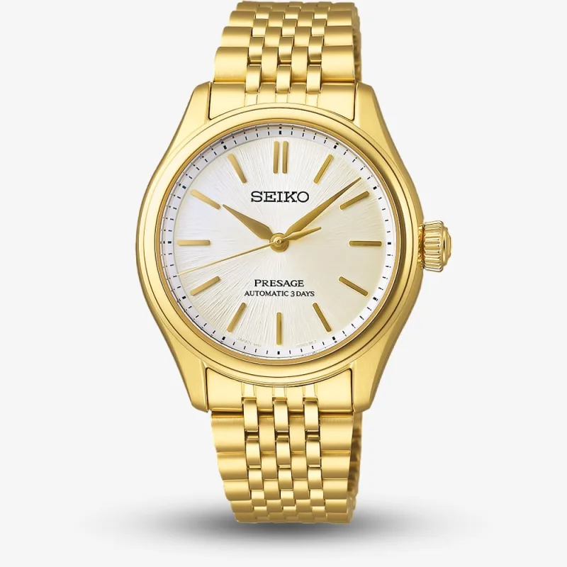 Seiko Unisex Presage Classic Shiro Iro Gold Watch SPB524J1