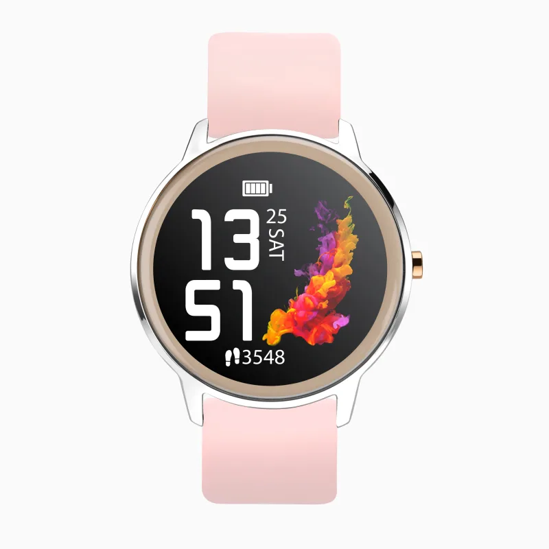 Sekonda Flex Smart Watch | Silver Case & Pink Silicone Strap | 40449