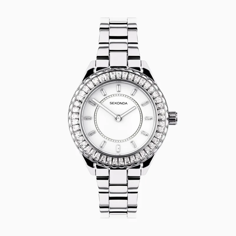 Sekonda Margot Ladies Watch | Silver Alloy Case & Stainless Steel Bracelet with White Dial | 40670
