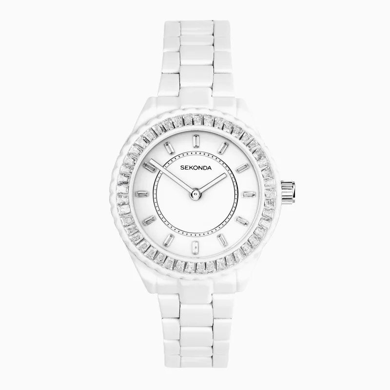 Sekonda Margot Ladies Watch | White Alloy Case & White Stainless Steel Bracelet with White Dial | 40687