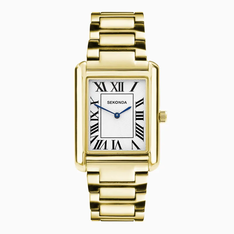 Sekonda Clement Men's Watch | Gold Alloy Case & Bracelet with White Dial | 30273
