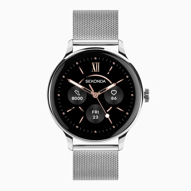 Sekonda Flex Plus Smart Calling Watch | Silver Alloy Case & Stainless Steel Mesh Strap | 40664