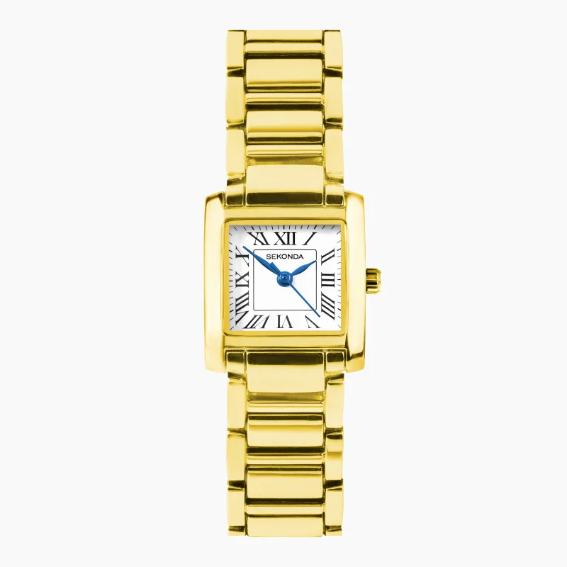 Sekonda Montreal Ladies Watch | Gold Alloy Case & Bracelet with White Dial | 40702
