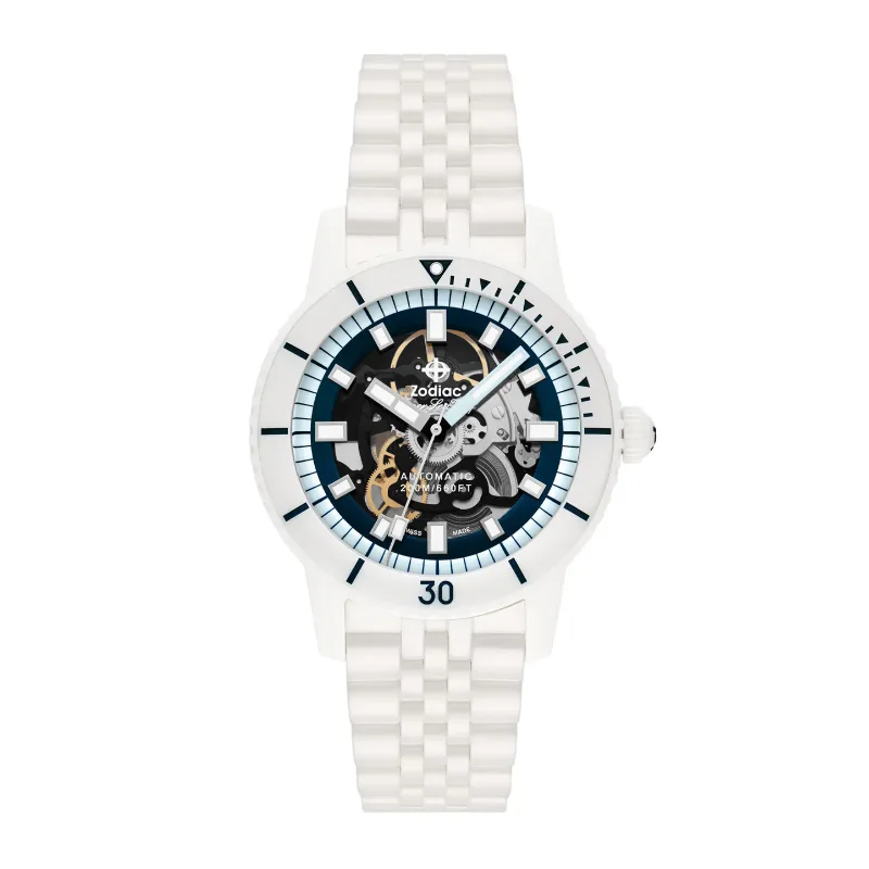 Super Sea Wolf Ceramic Compression Diver Automatic Rubber Strap Watch