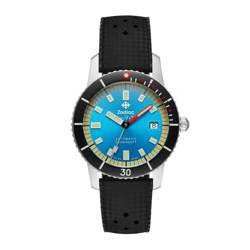 Super Sea Wolf Compression Diver Automatic Rubber Strap Watch