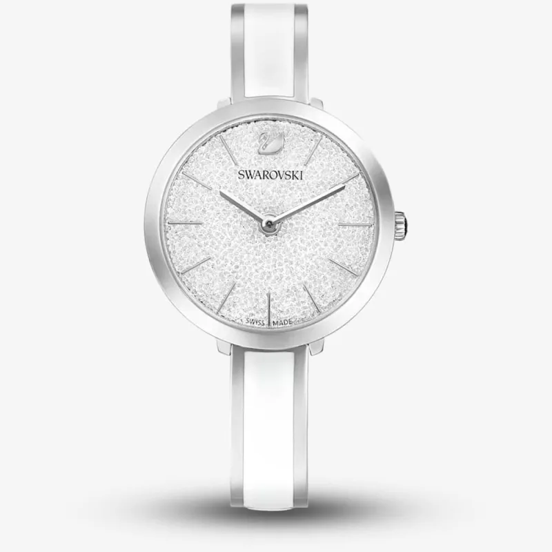 Swarovski White Crystalline Delight Stainless Steel Bracelet Watch 5580537