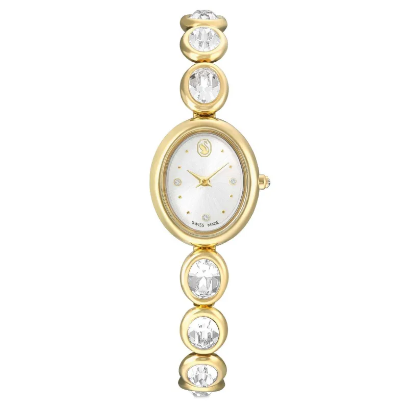 Swarovski Women's White Imber Yellow Gold Pvd Crystal Watch, Size: 25mm