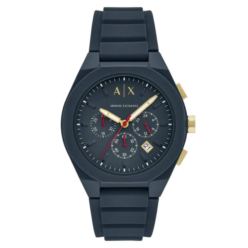 Sync Chronograph Blue Silicone Mens Watch