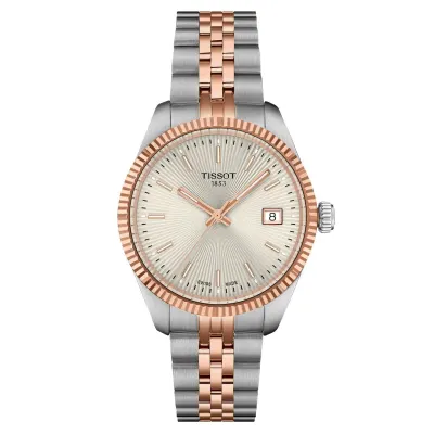 Tissot Ladies Ballade Two Tone Grey Rose Gold Bracelet Watch T156.210.22.031.01