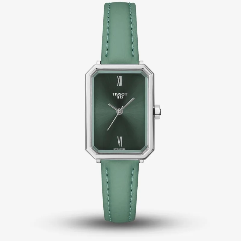 Tissot Ladies Srv Green Leather Strap Watch T160.110.16.093.00