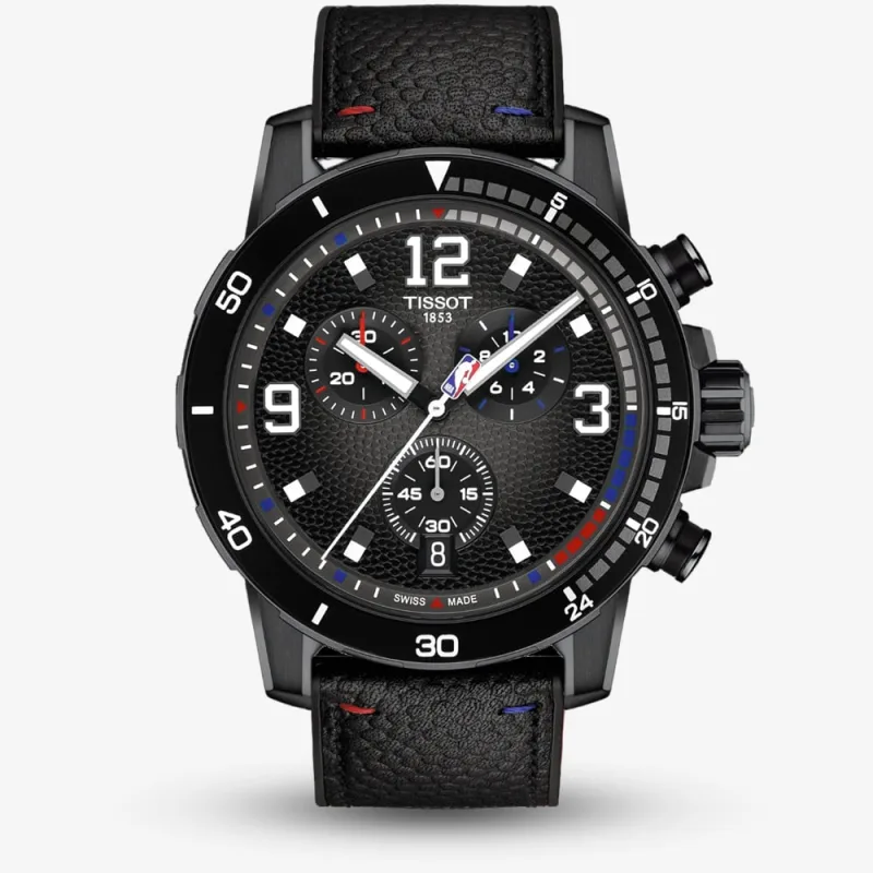 Tissot Mens Supersport Nba Special Edition Black Leather Strap Watch T125.617.37.067.00