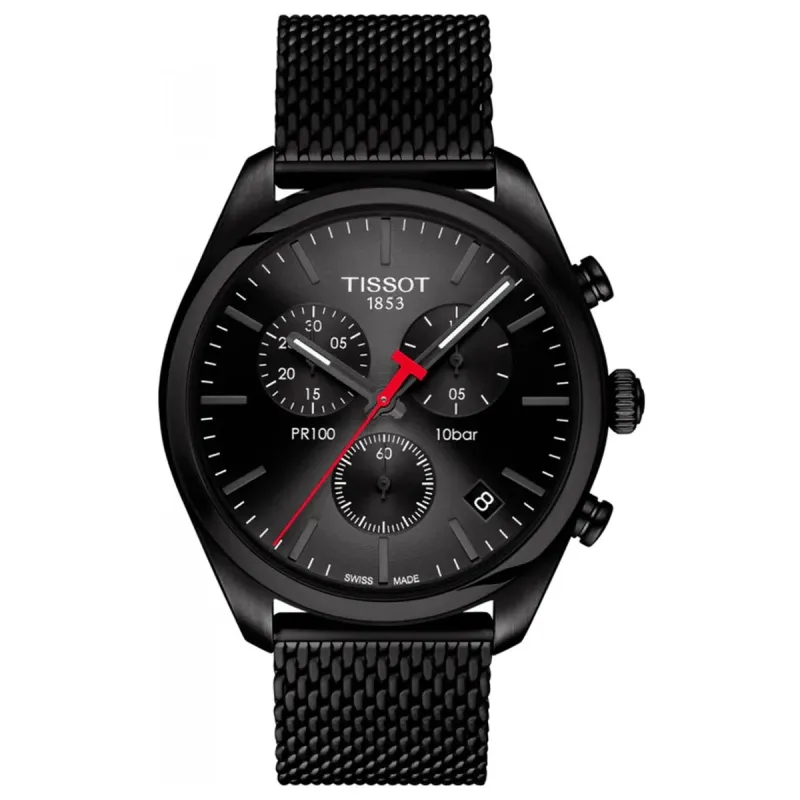 Tissot PR 100 Chronograph Black PVD Men's Watch T101.417.33.051.00