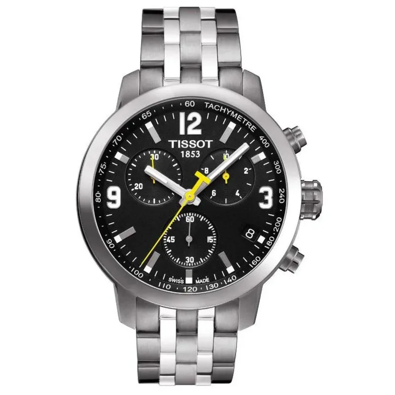 Tissot Prc 200 Chronograph 41mm Black Dial Men's Watch T055.417.11.057.00