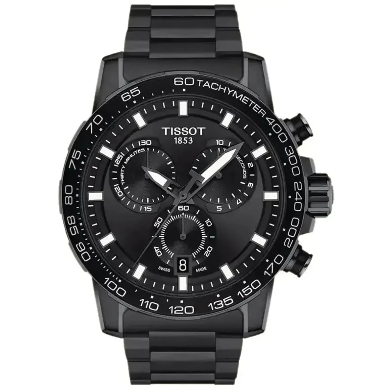 Tissot Supersport Chrono T125.617.33.051.00 Men's Black PVD Chronograph Watch