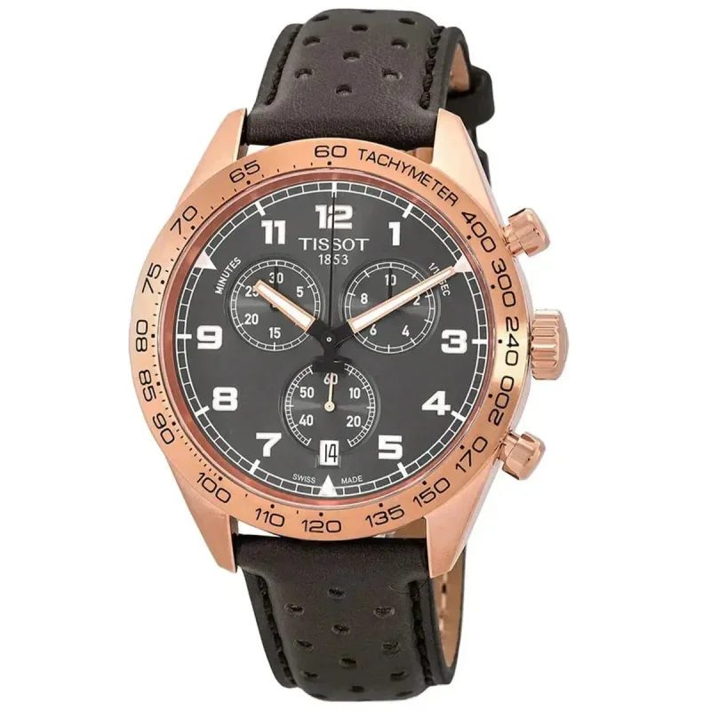 Tissot T-Sport PRS 516 Chronograph T131.617.36.082.00 Rose Gold PVD & Grey Dial Men's Watch