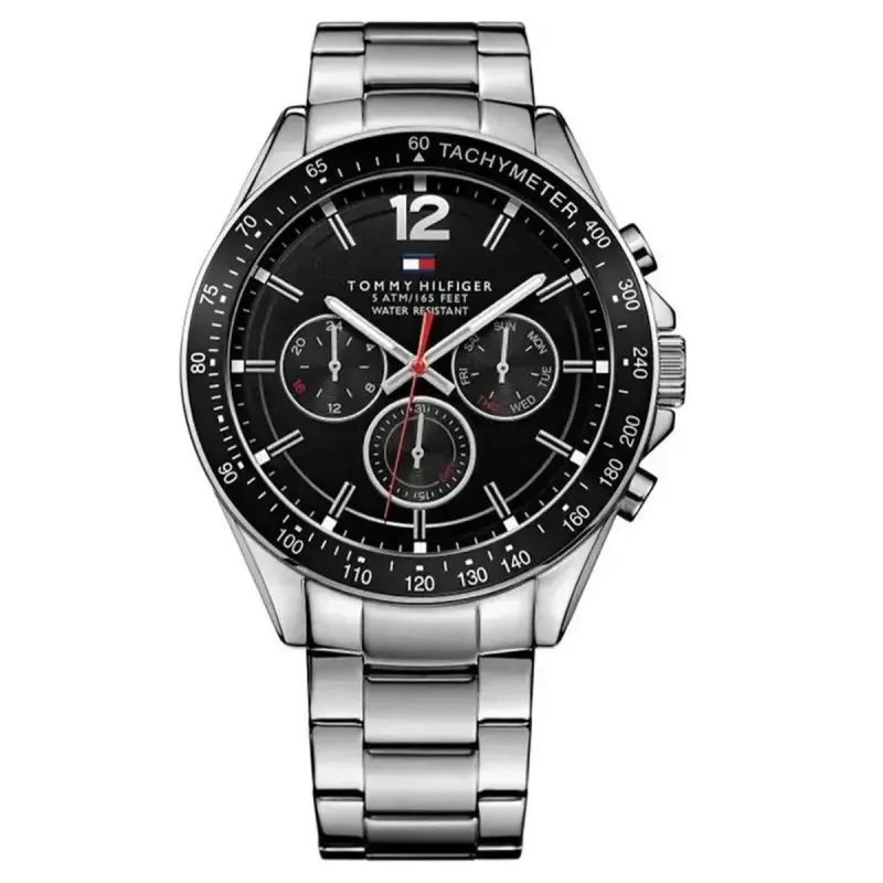 Tommy Hilfiger Luke 1791104 Men's Multi-Function Watch – 47mm Silver Dial Stainless Steel