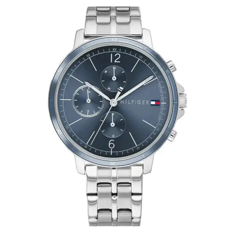 Tommy Hilfiger Madison 1782188 Women's Multi-Function Watch – 38mm Blue Dial Stainless Steel Bracelet