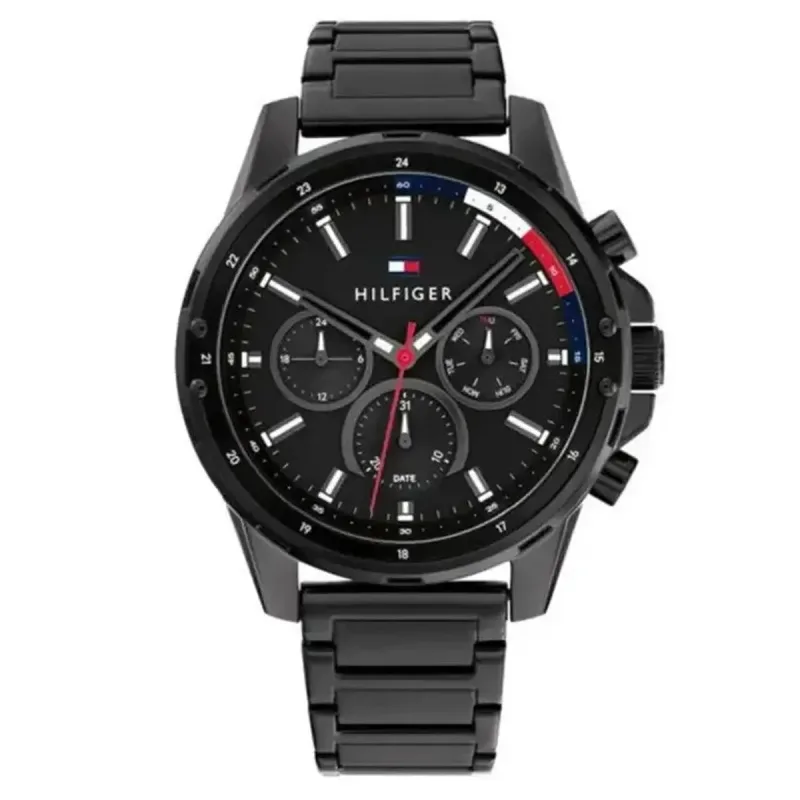 Tommy Hilfiger Mason 1791935 Men's Multifunction Black IP Steel Watch