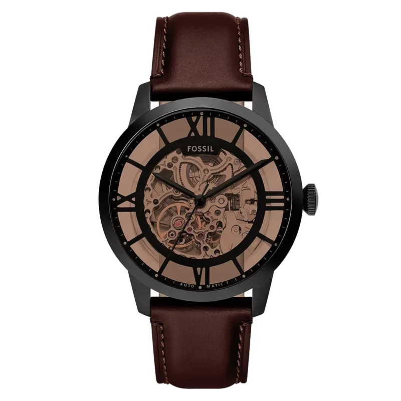 Townsman Automatic Dark Leather Mens Watch