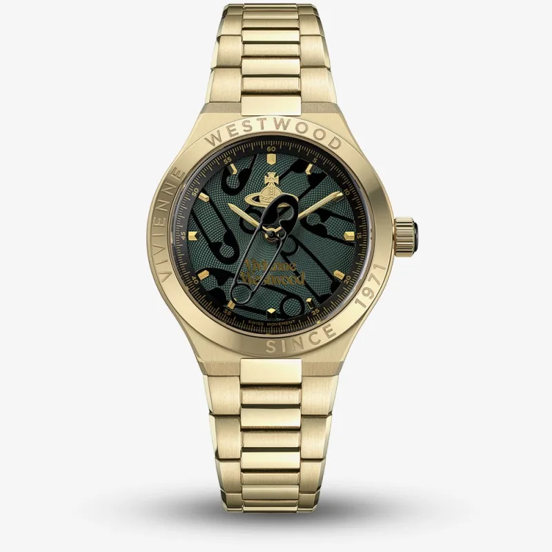 Berwick Golden Paperclip Dial Bracelet Watch VV345GRGD
