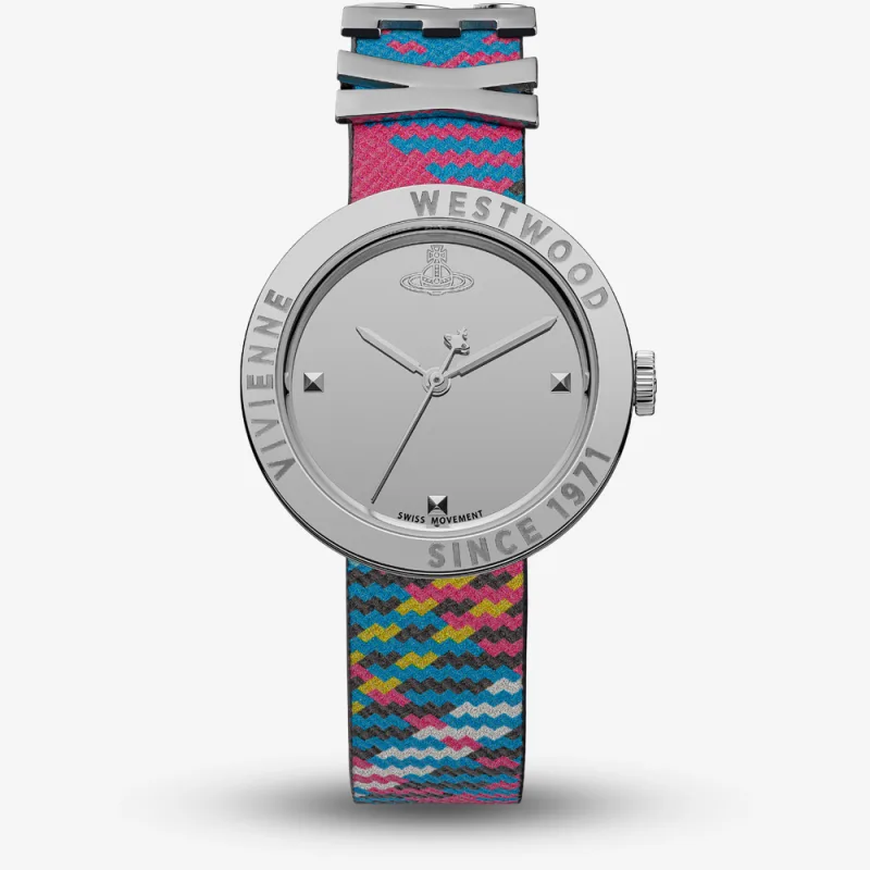 Vivienne Westwood Ladies Rebel Fabric Strap Watch VV303SLMT