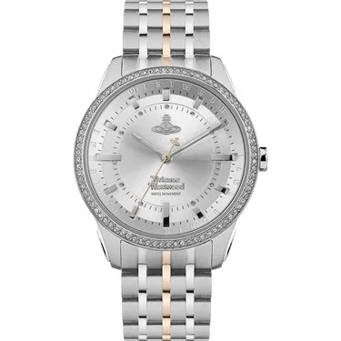 Vivienne Westwood Mixed Metal Eastend Crystal Bracelet Watch - Rose Gold